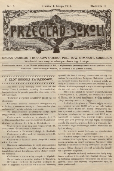 Przegląd Sokoli : organ Okręgu I (Krakowskiego) Pol. Tow. Gimnast. Sokolich. R.2, 1910, nr 3