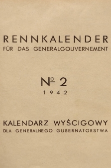 Rennkalender für das Generalgouvernement. 1942, № 2