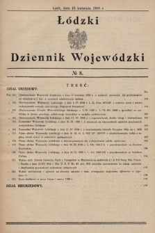 Łódzki Dziennik Wojewódzki. 1930, nr 8