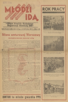 Młodzi Idą : organ Komitetu Centralnego Organizacji Młodzieży TUR. 1947, nr 48