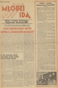 Młodzi Idą : organ Komitetu Centralnego Organizacji Młodzieży TUR. 1948, nr 24