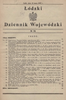 Łódzki Dziennik Wojewódzki. 1930, nr 10