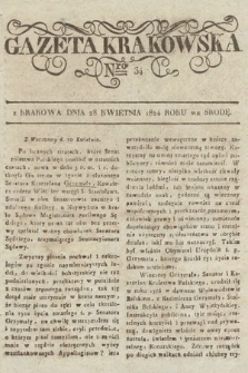 Gazeta Krakowska. 1824, nr 34