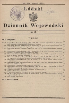 Łódzki Dziennik Wojewódzki. 1930, nr 17