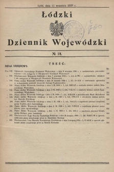 Łódzki Dziennik Wojewódzki. 1930, nr 18