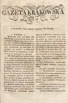 Gazeta Krakowska. 1818, nr 18