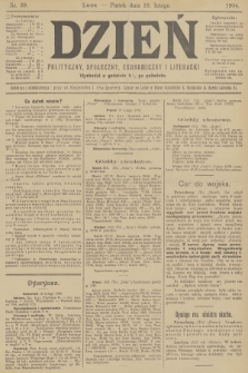 Dzień Polityczny, Społeczny, Ekonomiczny i Literacki. 1904, nr 39