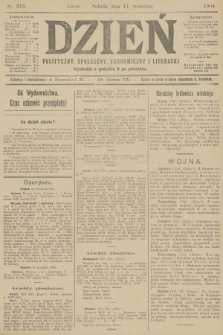 Dzień Polityczny, Społeczny, Ekonomiczny i Literacki. 1904, nr 213