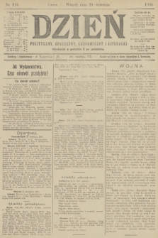 Dzień Polityczny, Społeczny, Ekonomiczny i Literacki. 1904, nr 215