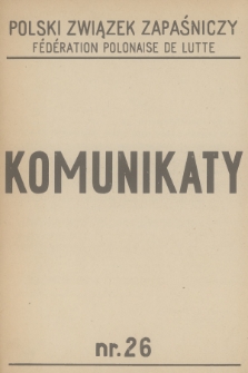 Komunikaty. 1961, nr 26