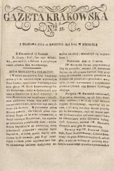 Gazeta Krakowska. 1818, nr 33