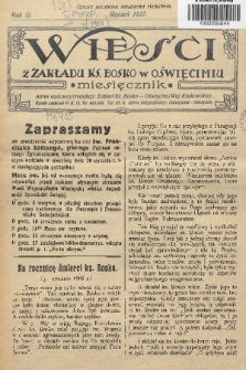 Wieści z Zakładu ks. Bosko. R. 2, 1927, nr 1