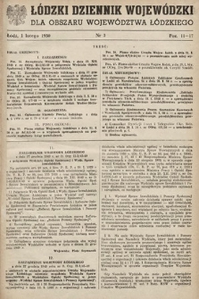 Łódzki Dziennik Wojewódzki dla Obszaru Województwa Łódzkiego. 1950, nr 3