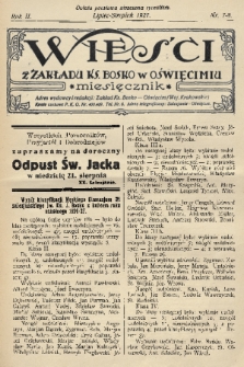Wieści z Zakładu ks. Bosko. R. 2, 1927, nr 7-8