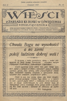 Wieści z Zakładu ks. Bosko. R. 2, 1927, nr 12