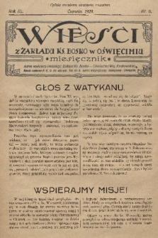 Wieści z Zakładu ks. Bosko. R. 3, 1928, nr 6