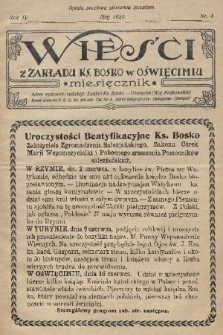 Wieści z Zakładu ks. Bosko. R. 4, 1929, nr 5