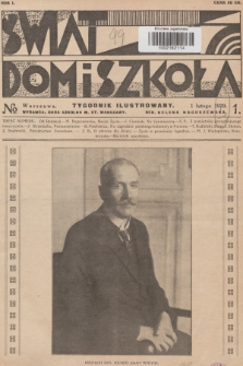 Świat, Dom i Szkoła : tygodnik ilustrowany. R.1, 1929, № 1