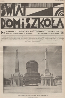 Świat, Dom i Szkoła : tygodnik ilustrowany. R.1, 1929, № 18