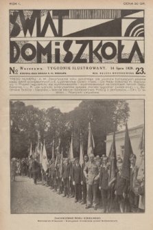 Świat, Dom i Szkoła : tygodnik ilustrowany. R.1, 1929, № 23