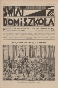 Świat, Dom i Szkoła : tygodnik ilustrowany. R.1, 1929, № 28