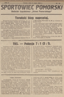 Sportowiec Pomorski : dodatek tygodniowy „Słowa Pomorskiego”. R.2, 1926, nr 18