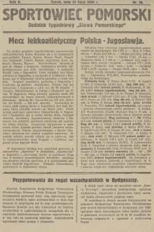 Sportowiec Pomorski : dodatek tygodniowy „Słowa Pomorskiego”. R.2, 1926, nr 26