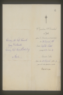 W Zgromadzeniu PP. Dominikanek na Gródku [...] przeniosła się do wieczności dnia 28. Sierpnia 1886 siostra Teofila Lau […]