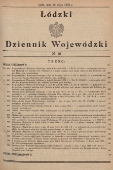 Łódzki Dziennik Wojewódzki. 1933, nr 10
