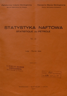 Statystyka Naftowa = Statistique Pétrole. R. 5, 1930, nr 2