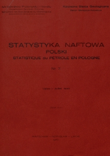 Statystyka Naftowa Polski = Statistique du Pétrole en Pologne. R. 5, 1930, nr 7