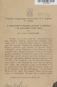 O zastosowaniu wasogenów jodowych w okulistyce i ich przenikaniu przez skórę