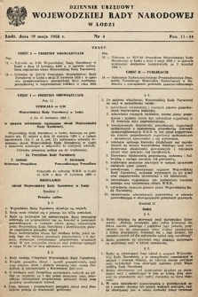 Dziennik Urzędowy Wojewódzkiej Rady Narodowej w Łodzi. 1958, nr 4