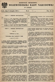 Dziennik Urzędowy Wojewódzkiej Rady Narodowej w Łodzi. 1958, nr 6