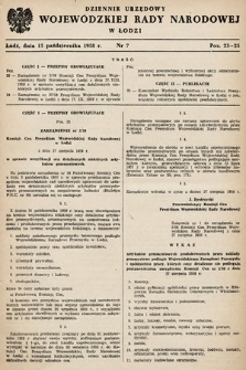 Dziennik Urzędowy Wojewódzkiej Rady Narodowej w Łodzi. 1958, nr 7