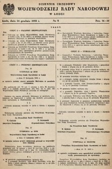 Dziennik Urzędowy Wojewódzkiej Rady Narodowej w Łodzi. 1958, nr 8