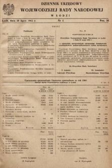 Dziennik Urzędowy Wojewódzkiej Rady Narodowej w Łodzi. 1962, nr 5