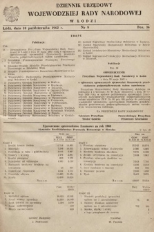Dziennik Urzędowy Wojewódzkiej Rady Narodowej w Łodzi. 1962, nr 9