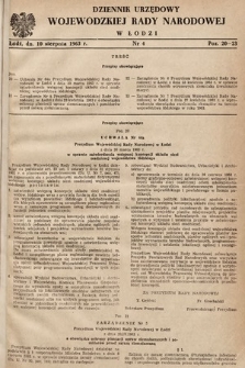 Dziennik Urzędowy Wojewódzkiej Rady Narodowej w Łodzi. 1963, nr 4