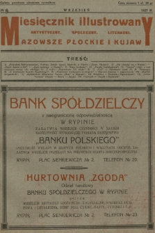 Mazowsze Płockie i Kujawy : miesięcznik illustrowany artystyczny, społeczny, literacki. 1927, nr 9