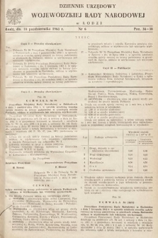 Dziennik Urzędowy Wojewódzkiej Rady Narodowej w Łodzi. 1963, nr 6