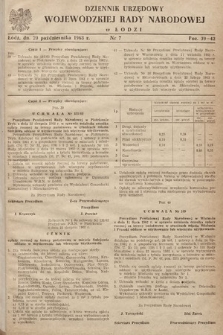 Dziennik Urzędowy Wojewódzkiej Rady Narodowej w Łodzi. 1963, nr 7