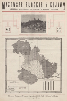 Mazowsze Płockie i Kujawy : miesięcznik illustrowany artystyczny, społeczny, literacki. 1929, nr 5