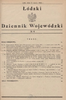 Łódzki Dziennik Wojewódzki. 1934, nr 6