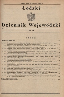 Łódzki Dziennik Wojewódzki. 1934, nr 11