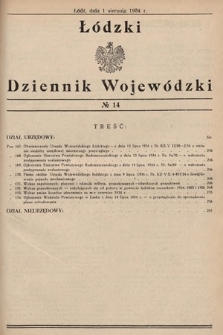 Łódzki Dziennik Wojewódzki. 1934, nr 14