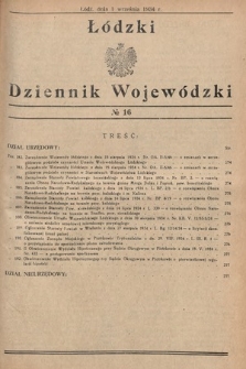 Łódzki Dziennik Wojewódzki. 1934, nr 16