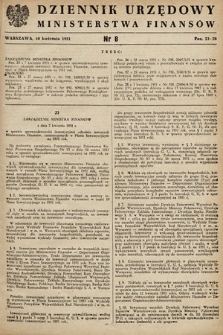 Dziennik Urzędowy Ministerstwa Finansów. 1951, nr 8