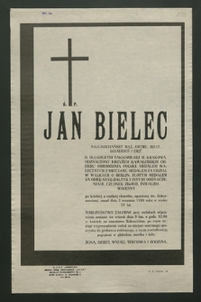 Ś. p. Jan Bielec [...], zmarł dnia 30 września 1980 roku [...]
