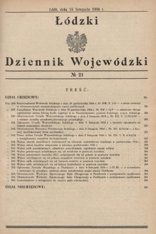 Łódzki Dziennik Wojewódzki. 1934, nr 21